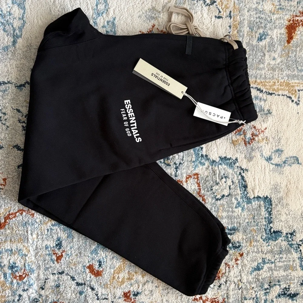 Essentials Fear of god Sweatpants black Drawstring size M
